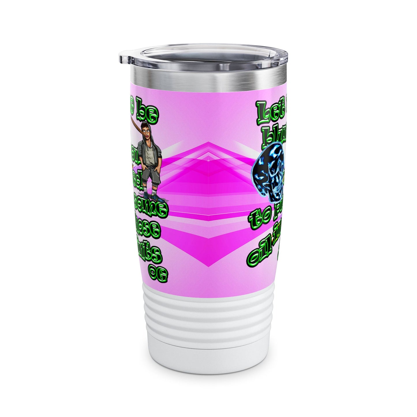 og - Ringneck Tumbler, 20oz (light blue-pink wave)