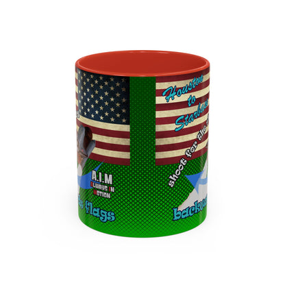 shoot for the stars - Accent Mug (logo green)