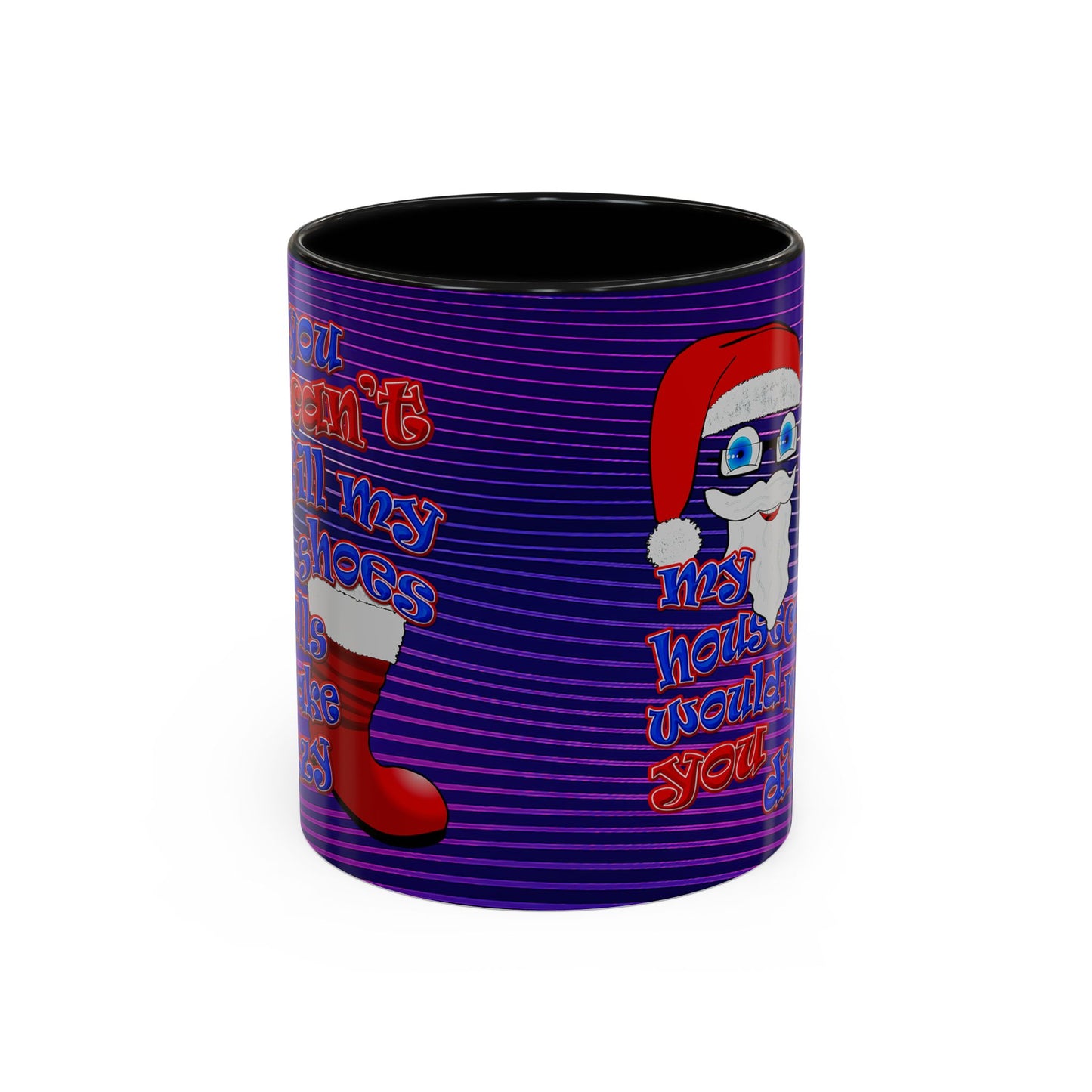 santa's shoes - Accent Mug (purple wave)