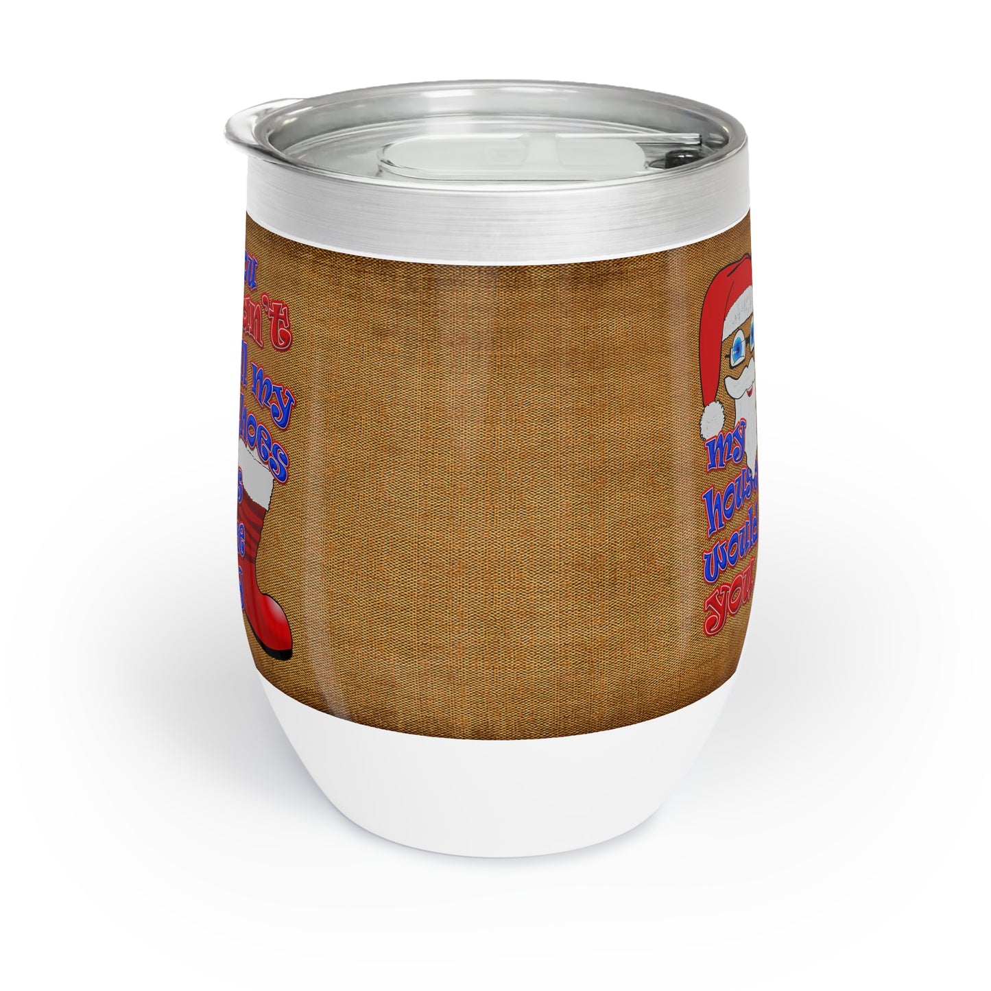 santa's shoes - Chill Wine Tumbler (brown papyrus)