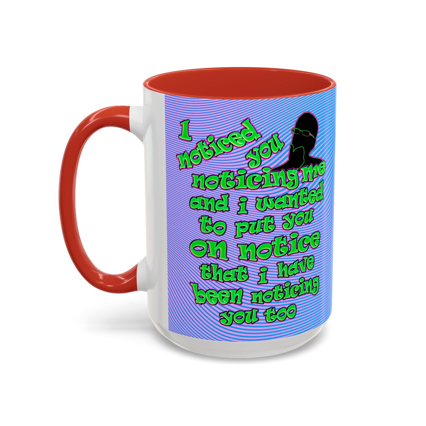noticed you noticing - Accent Mug (light blue-purple wave)