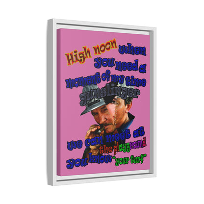 high noon - framed canvas art (light pink)