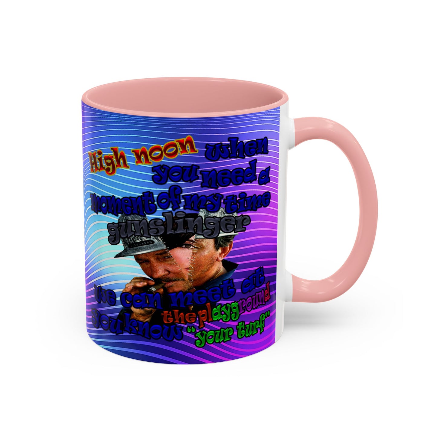 high noon - Accent Mug (purple wave)