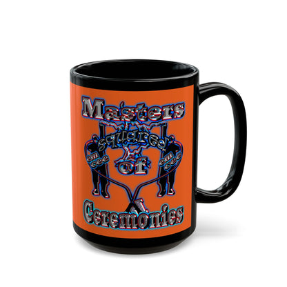 em cee squared - Black Mug (orange)