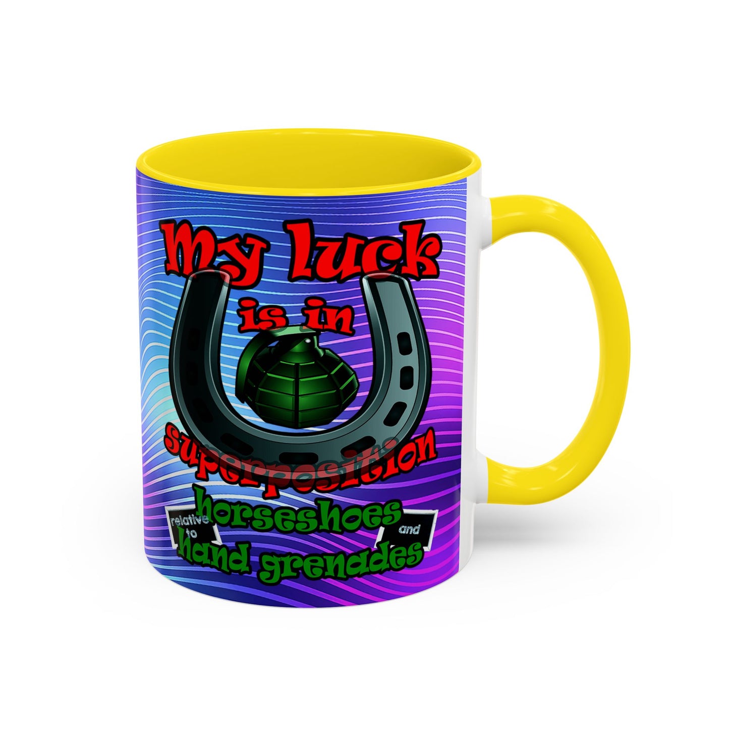 my luck - Accent Mug (purple wave)