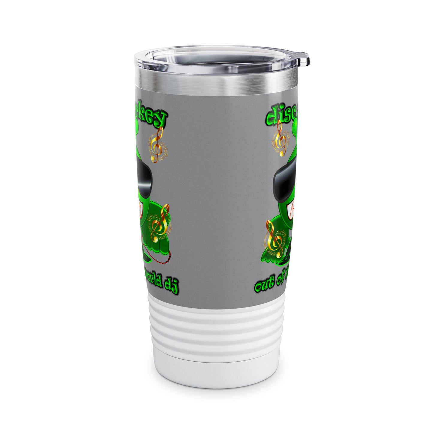 disc jockey - Ringneck Tumbler, 20oz (grey)