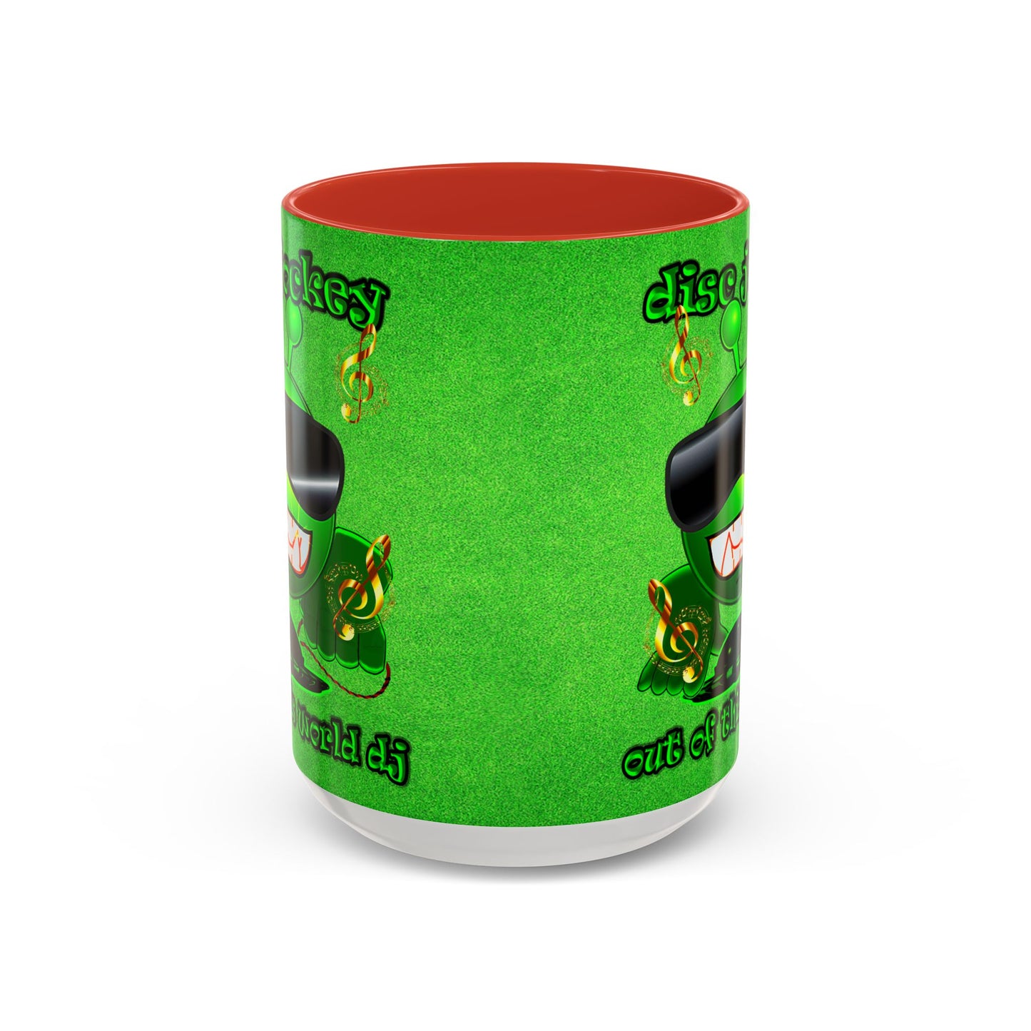 disc jockey - Accent Mug (green turf)