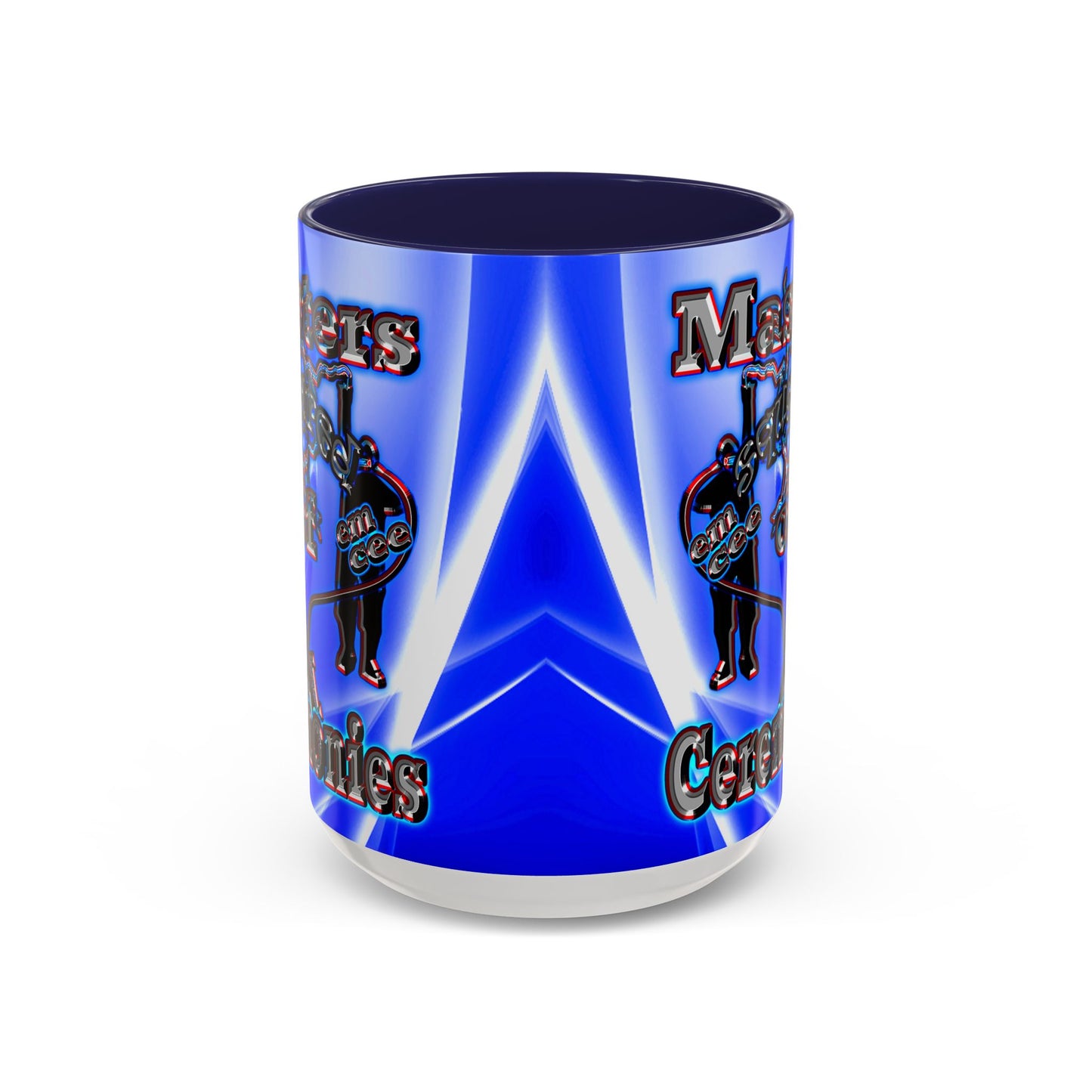 em cee squared - Accent Mug (blue-white wave)