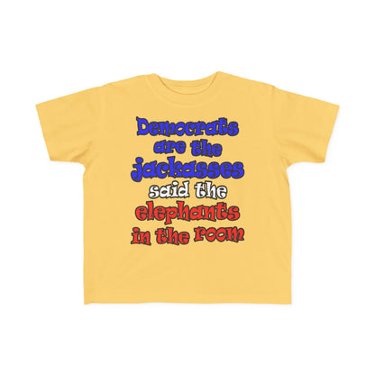 donkeys and elephants - Toddler's Fine Jersey Tee