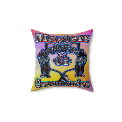 em cee squared - Spun Polyester Square Pillow - (color blur)