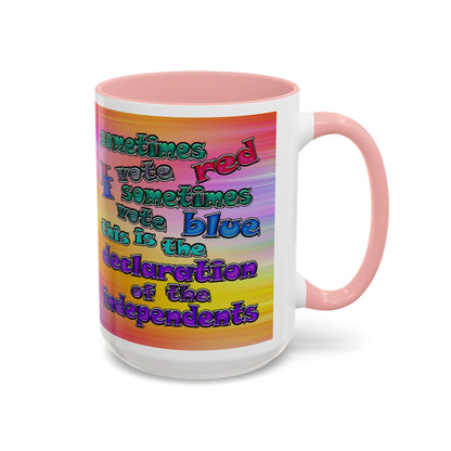 declaration of the independents - Accent Mug (color blur)