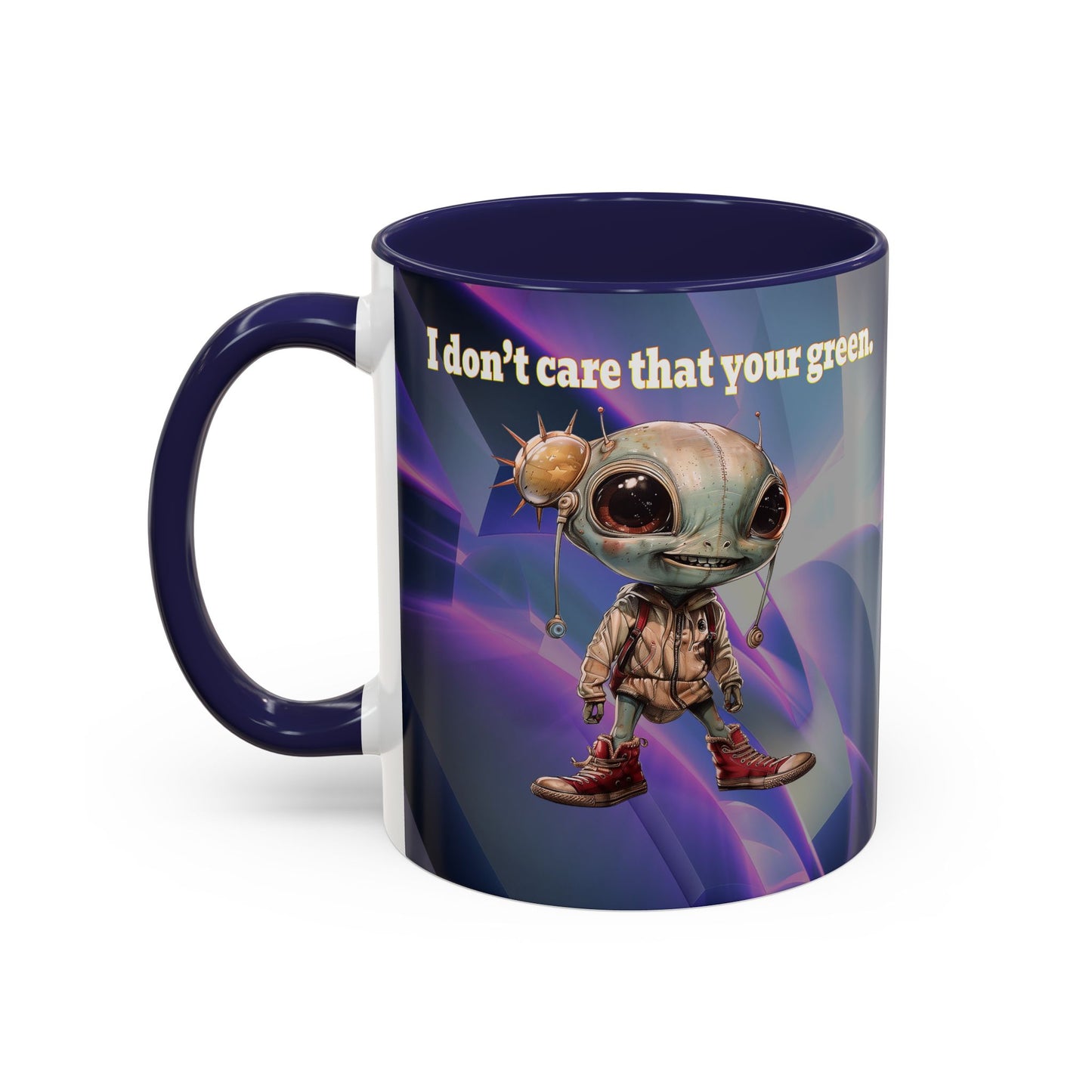 I don't care that your grey - Accent Mug (grey-pink wave)