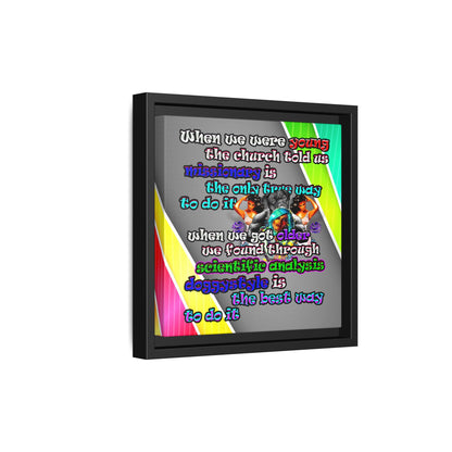 doggystyle - framed canvas art (rainbow split)