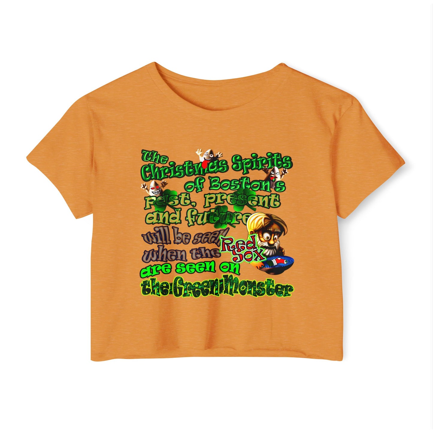 christmas spirits of boston - Women's Festival Crop Top