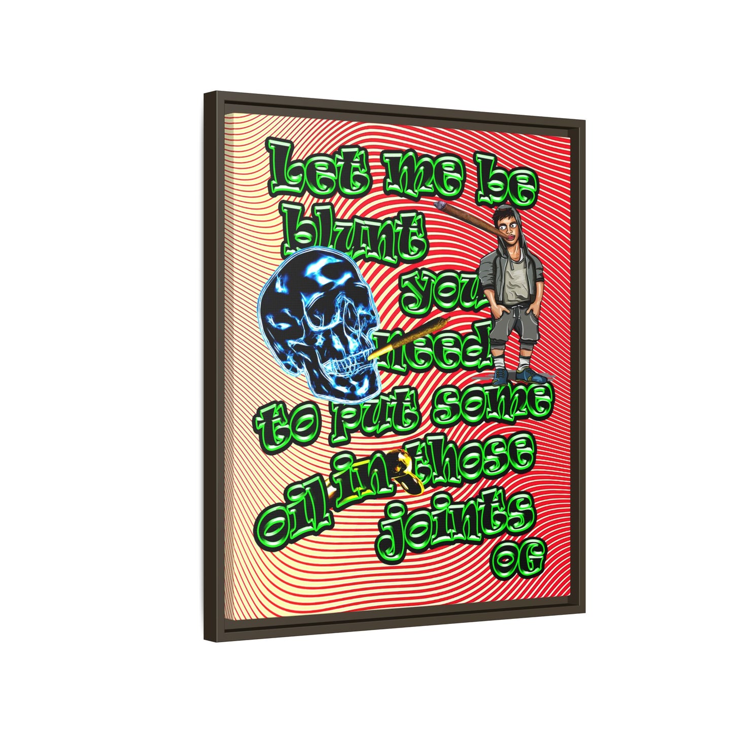 og - framed canvas art (yellow-orange wave)