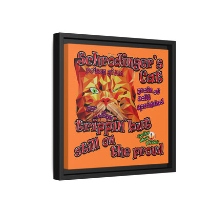 schrodinger's cat - framed canvas art (crusta)