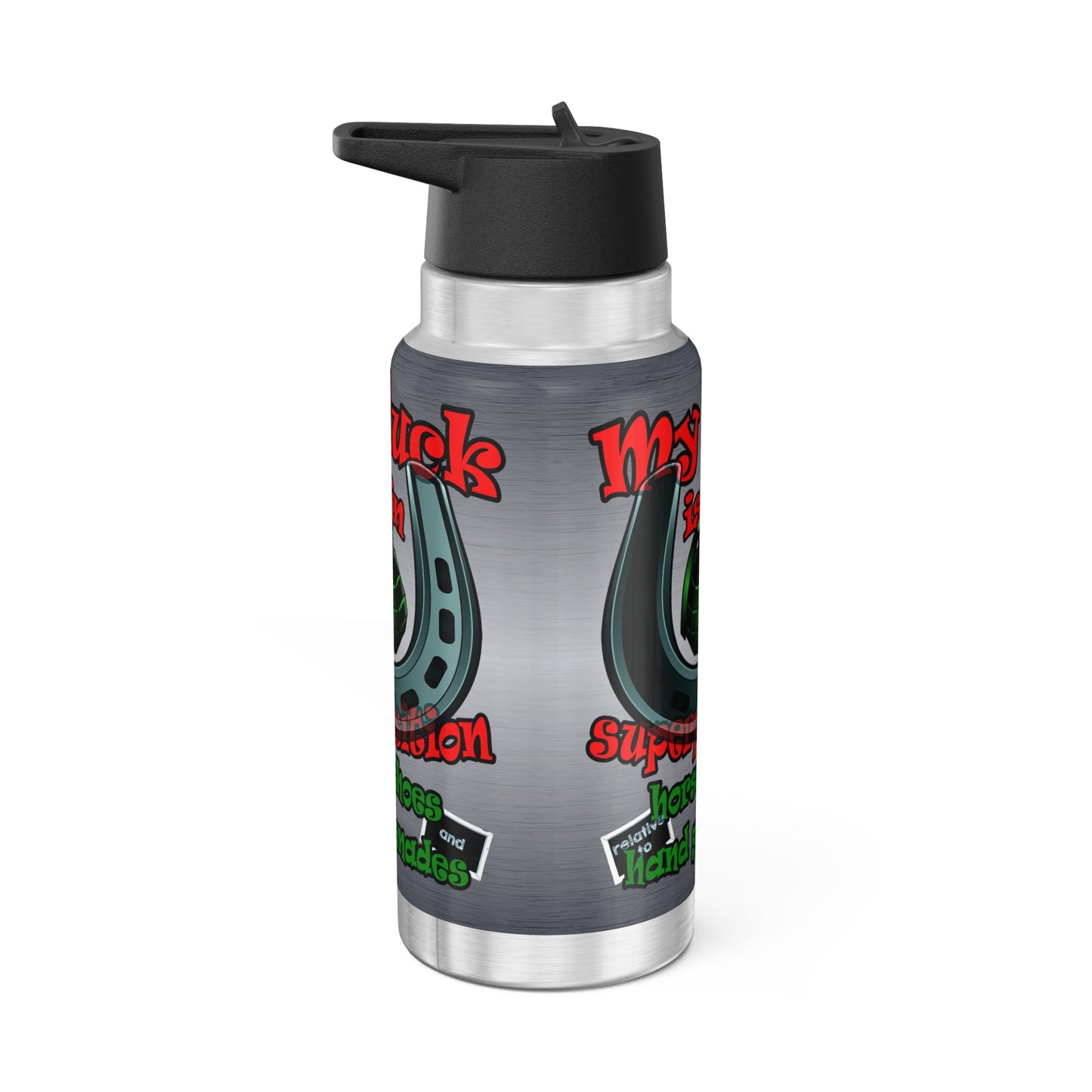 my luck - Gator Tumbler, 32oz  (brushed nickel)