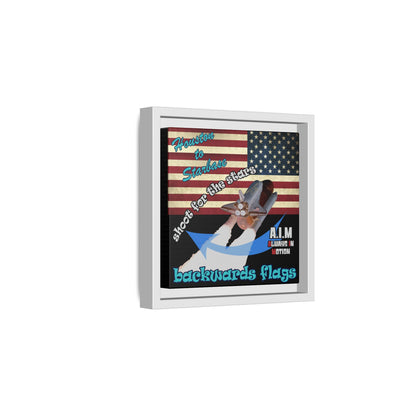shoot for the stars - framed canvas art (black)