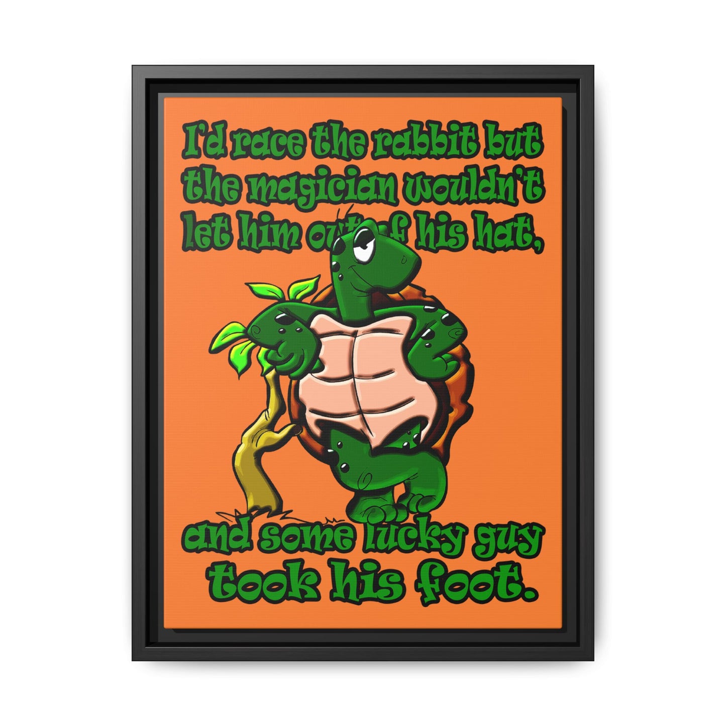turtle race - framed canvas art (crusta)