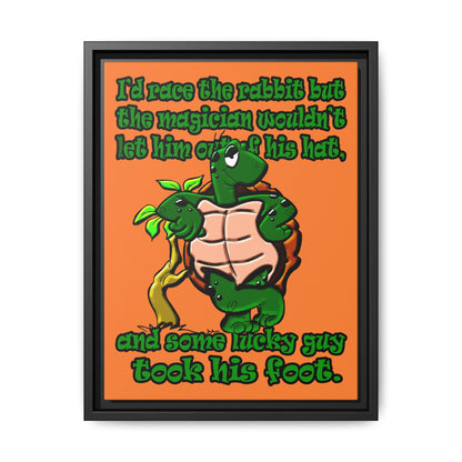 turtle race - framed canvas art (crusta)