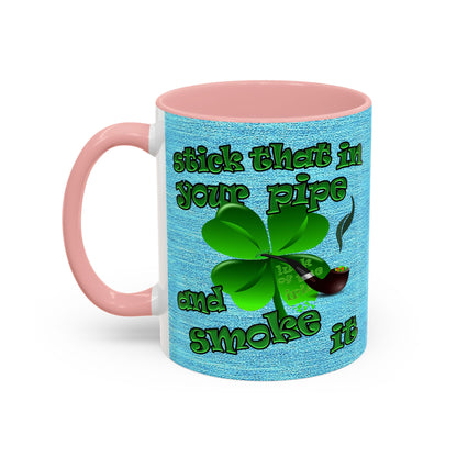 celtics logo - Accent Mug (faded blue)