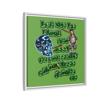 og - framed canvas art (green)