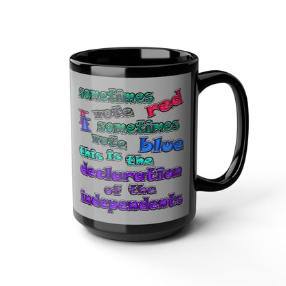 declaration of the independents - Black Mug (light grey)