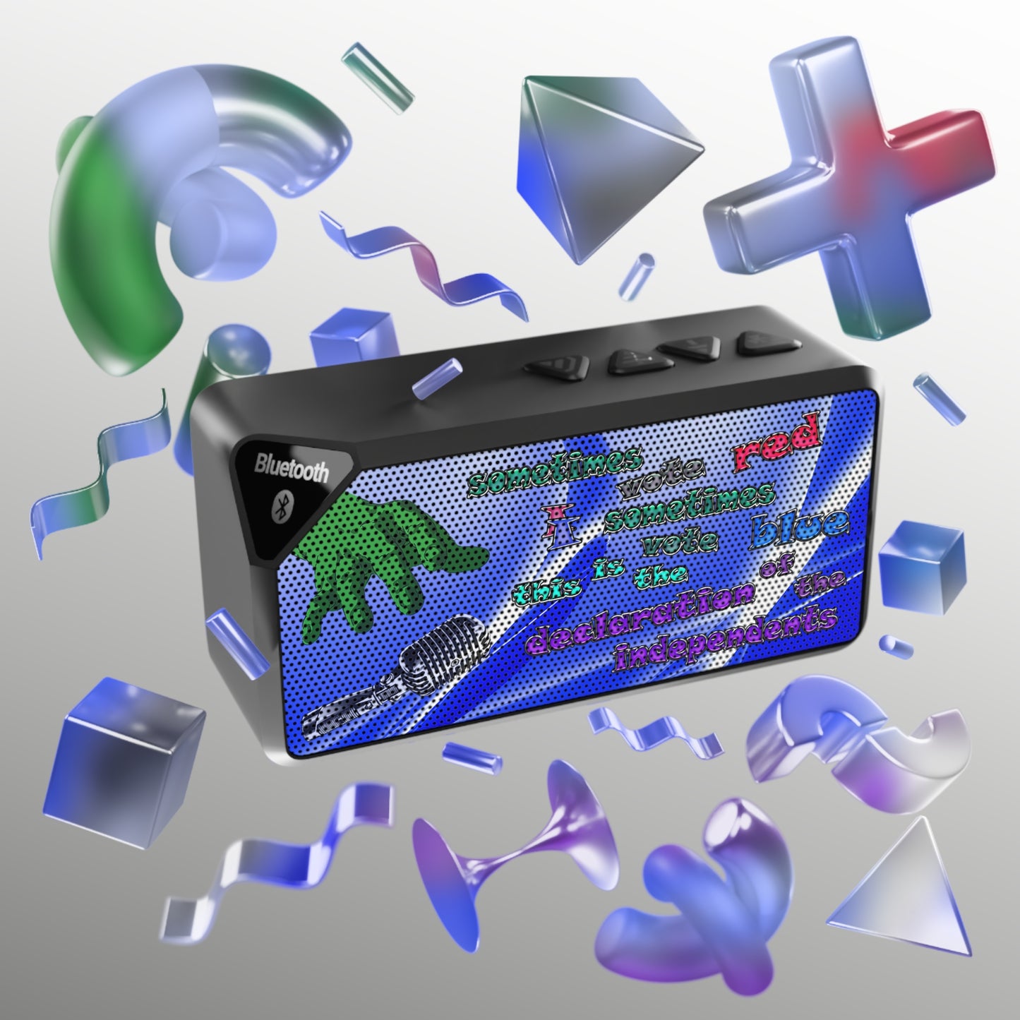 declaration of the independents - Jabba Bluetooth Speaker (blue-white wave)