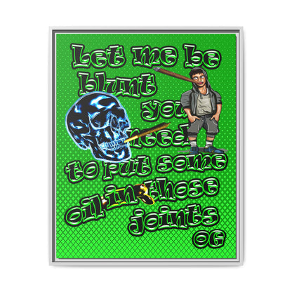 og - framed canvas art (logo green)