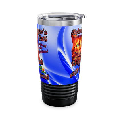 schrodinger's cat - Ringneck Tumbler, 20oz (blue-white wave)