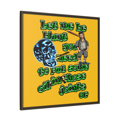 og - framed canvas art (yellow)