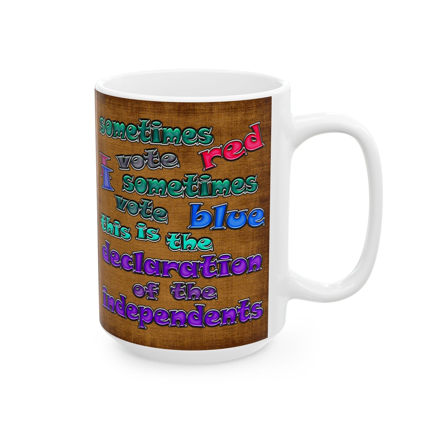 declaration of the independents - White Mug (brown papyrus)