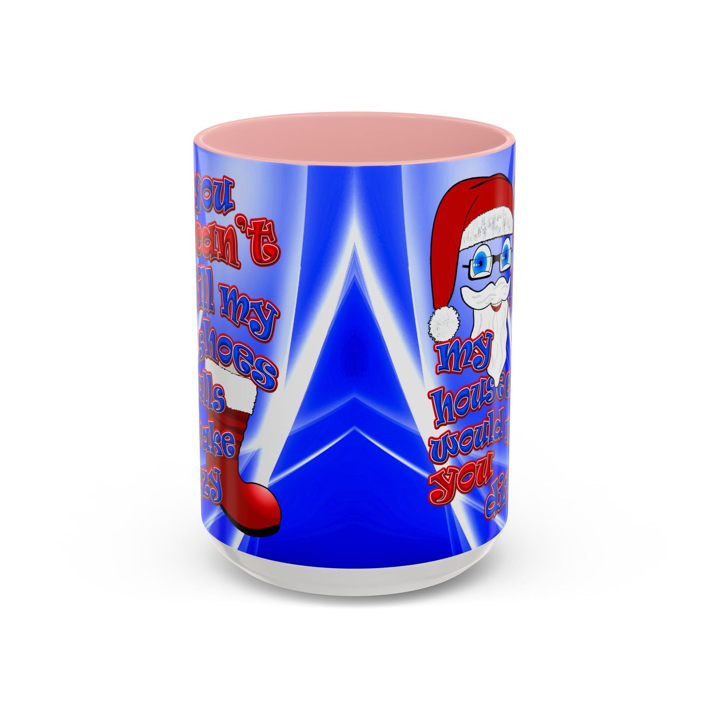 santa's shoes - Accent Mug (blue-white wave)