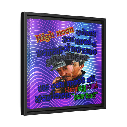 high noon - framed canvas art (purple wave)