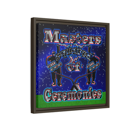 em cee squared - framed canvas art ('snoops' background)