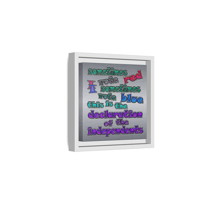 declaration of the independents - framed canvas art (brushed nickel)