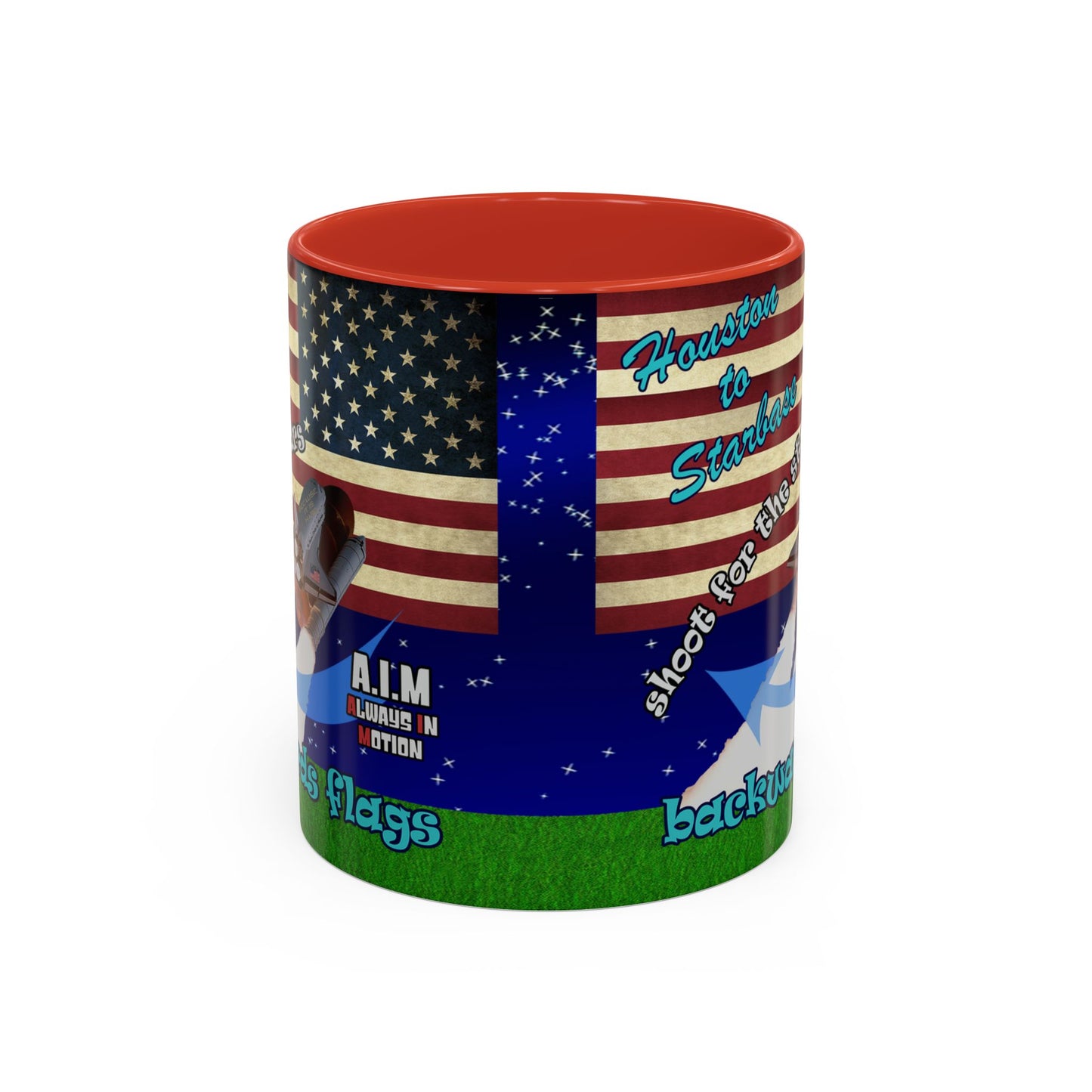 shoot for the stars - Accent Mug ('snoops' background)
