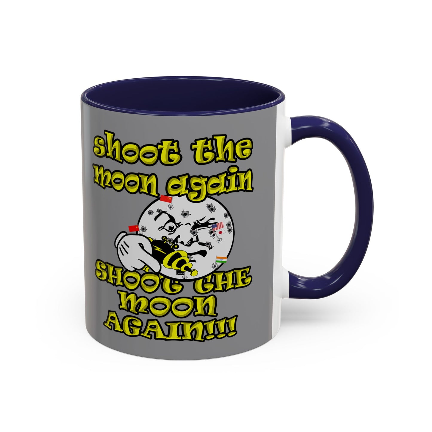 shoot the moon again - Accent Mug (grey)