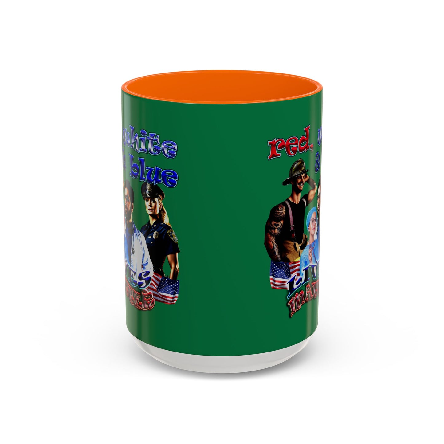 rw&b lives matter - Accent Mug (dark green)