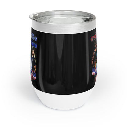 rw&b lives matter - Chill Wine Tumbler (black)
