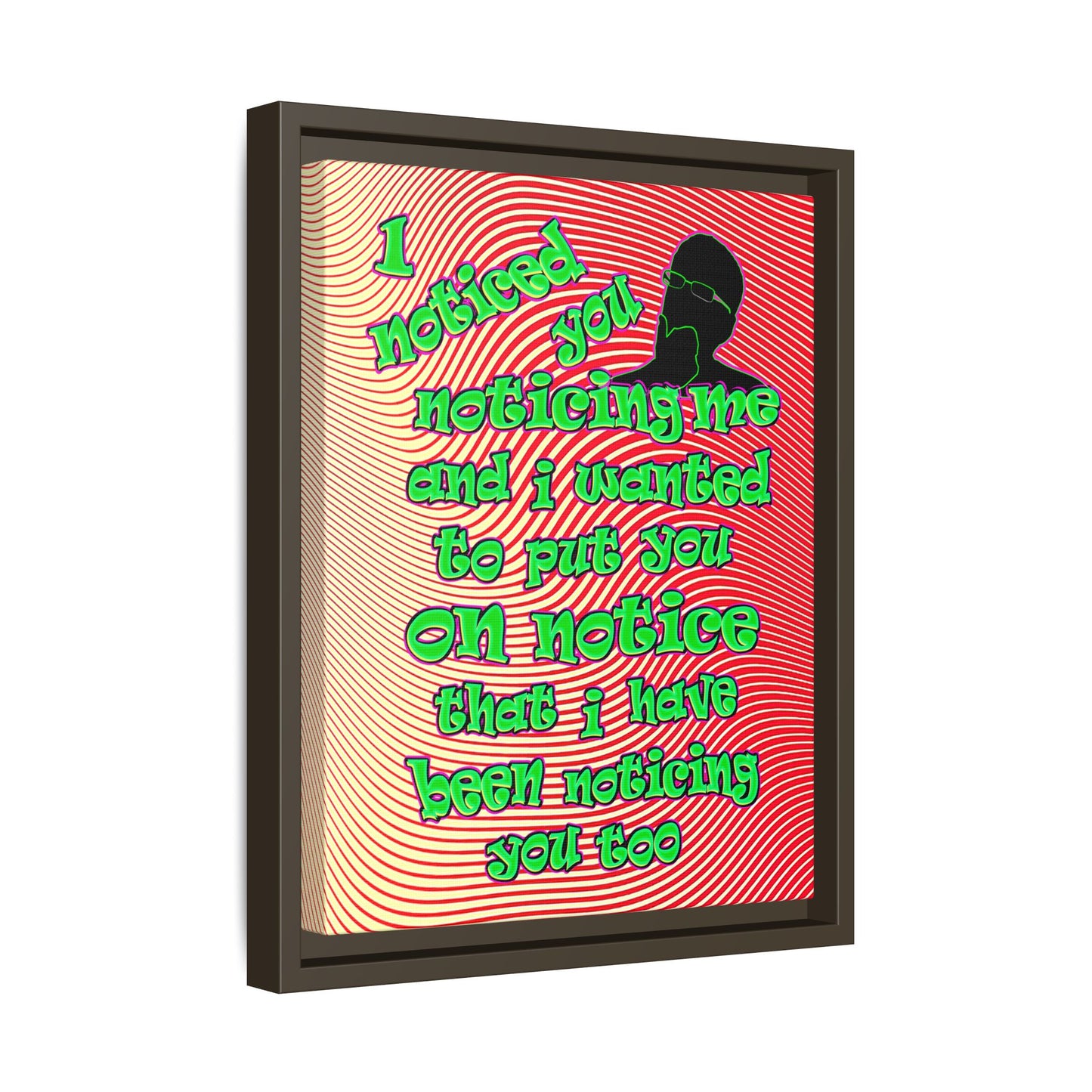 noticed you noticing - framed canvas art (yellow-orange wave)