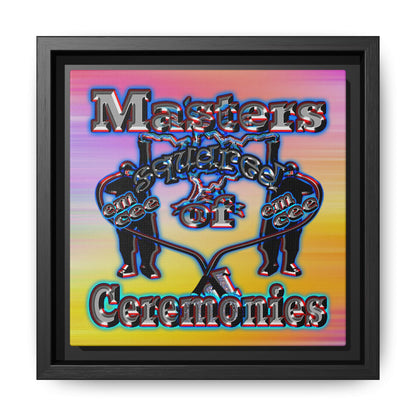 em cee squared - framed canvas art (color blur)