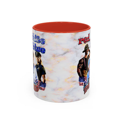 rw&b lives matter - Accent Mug (white marble)