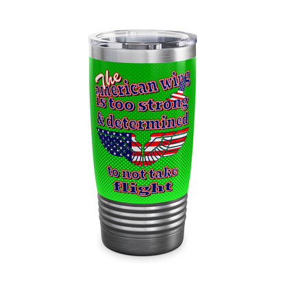 american wing - Ringneck Tumbler, 20oz (logo green)