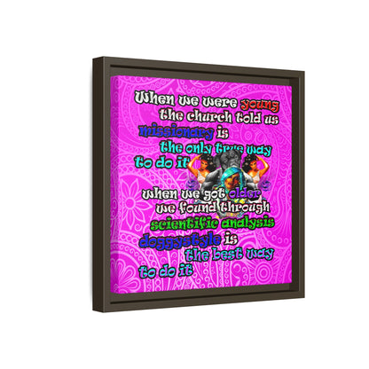 doggystyle - framed canvas art (pink swirl)