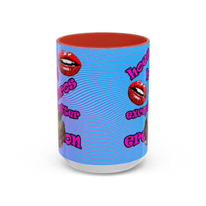 hoes b4 bros - Accent Mug (light blue-purple wave)