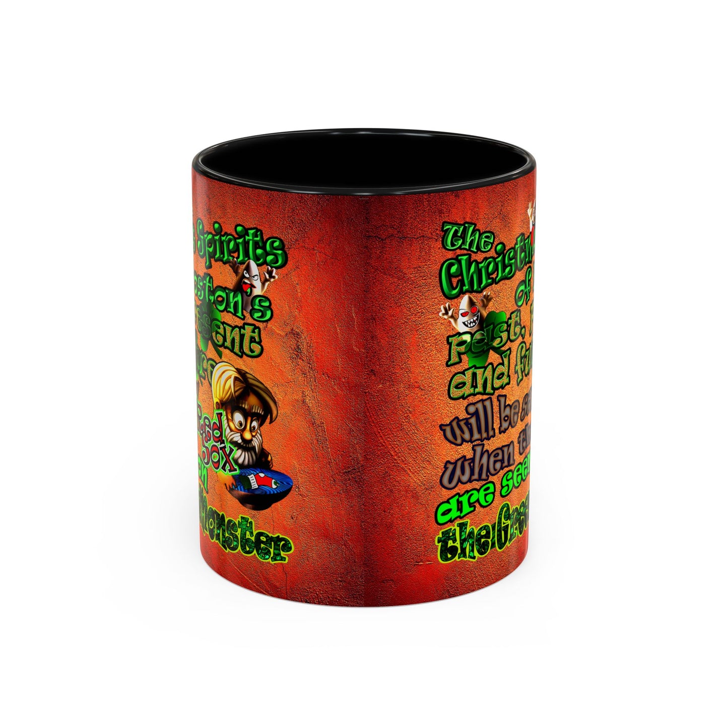 christmas spirits of boston - Accent Mug (burnt orange)