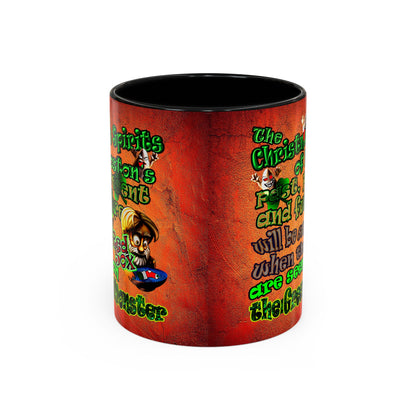 christmas spirits of boston - Accent Mug (burnt orange)
