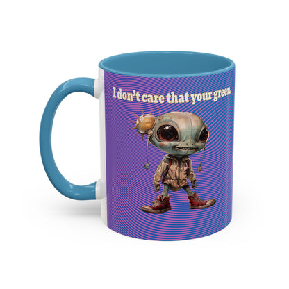 I don't care that your grey - Accent Mug (light blue-purple wave)