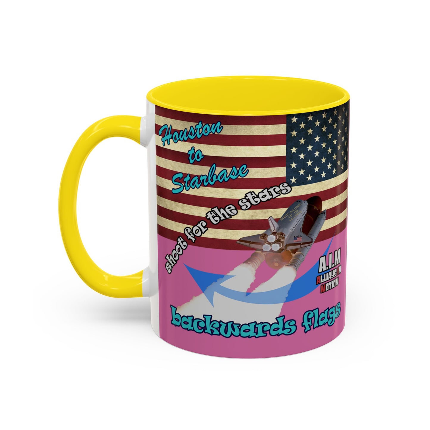 shoot for the stars - Accent Mug (light pink)